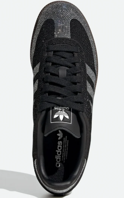 adidas Samba OG Women's Rhinestone Sneakers – Black/Silver