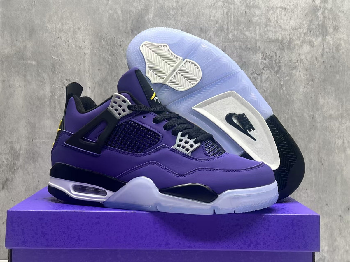 Air Jordan 4 Retro Purple & Yellow Sneakers