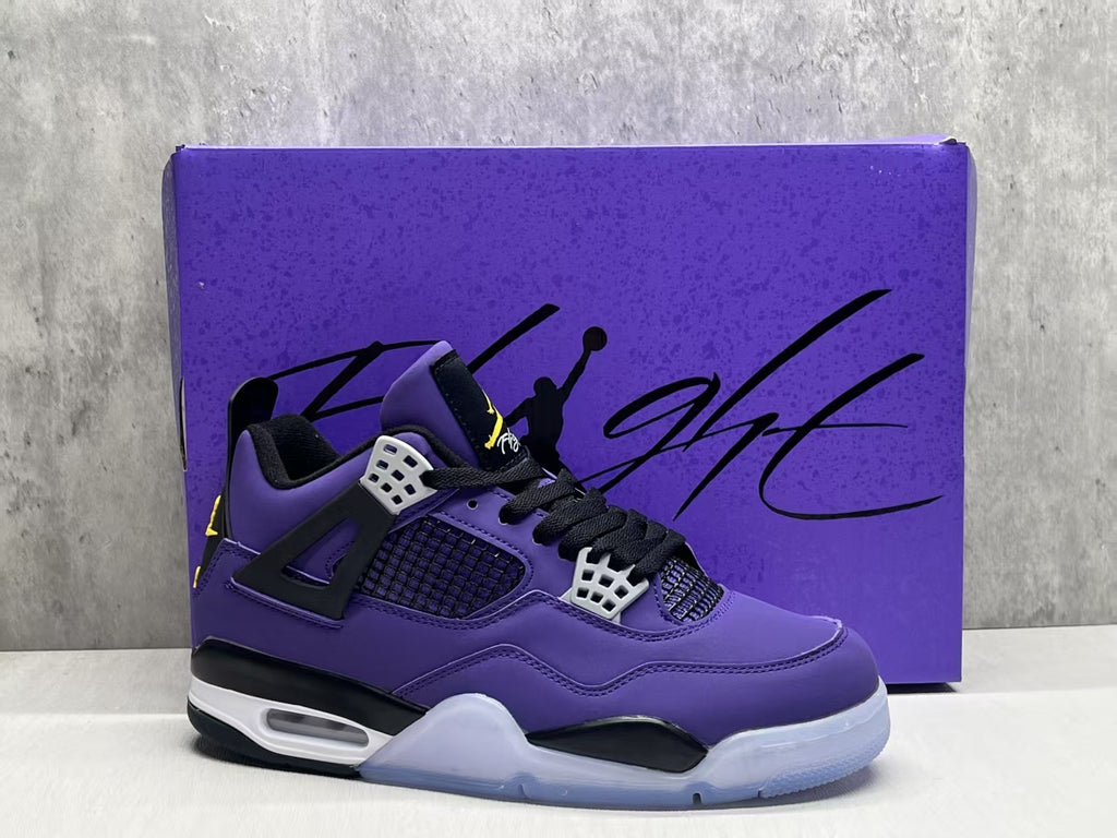 Air Jordan 4 Retro Purple & Yellow Sneakers