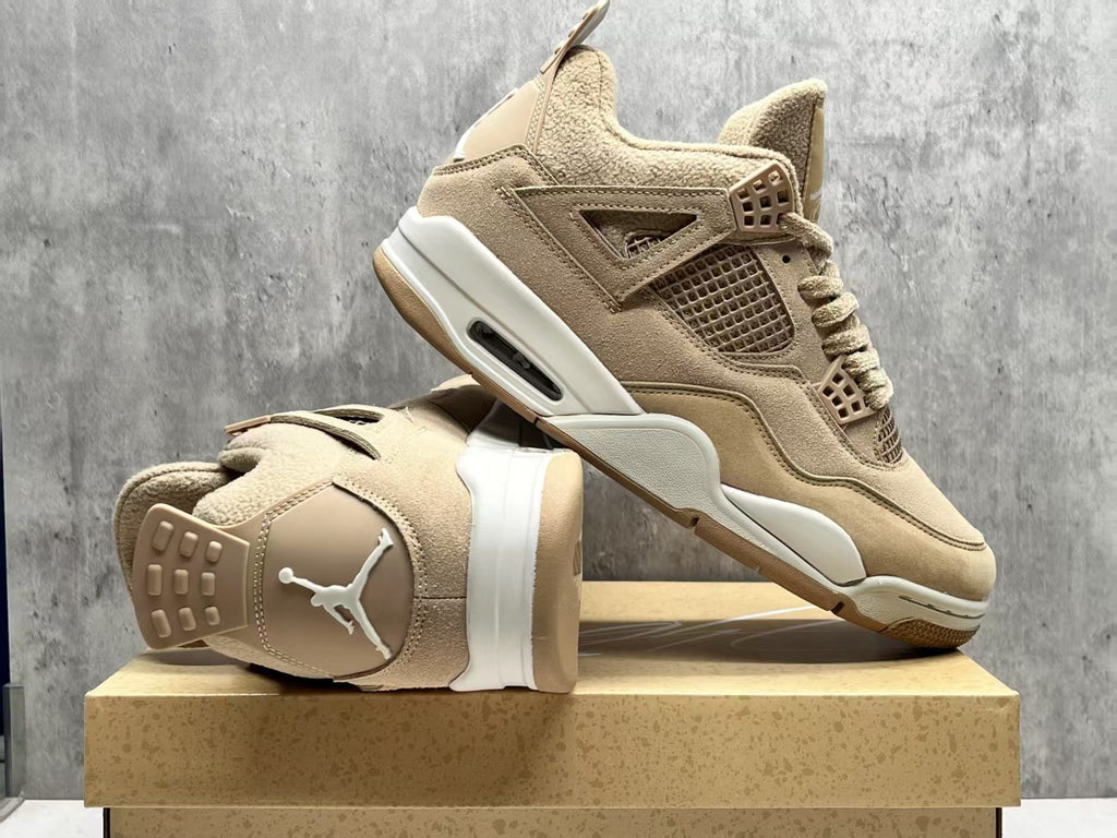 Air Jordan 4 Retro Milk Tea Beige & Cream Sneakers