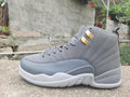 Air Jordan 12 Grey High-Top Sneakers