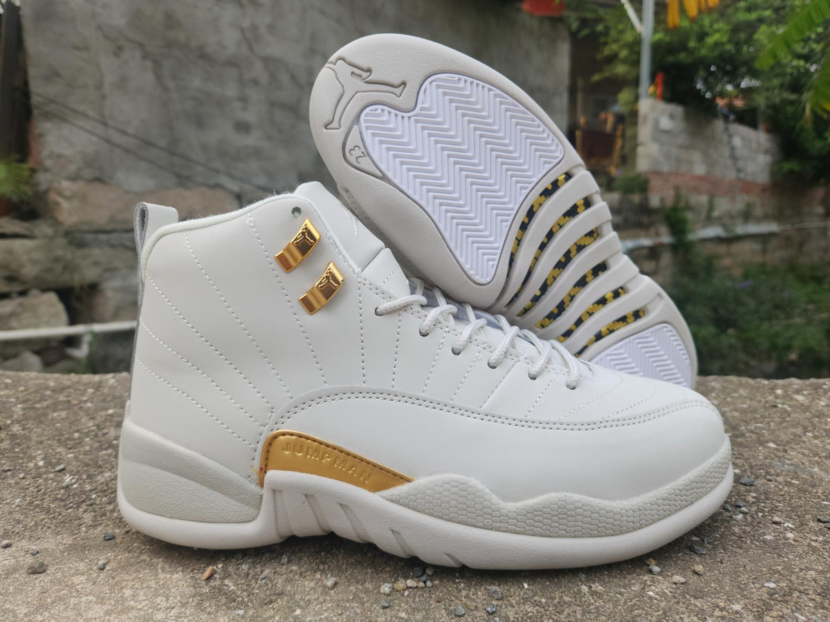 Air Jordan 12 Grey High-Top Sneakers