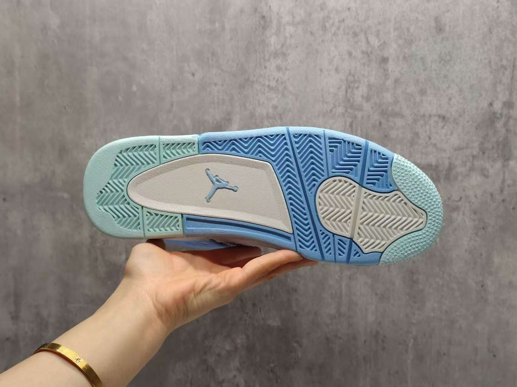 Air Jordan 4 Retro Forget Me Not Sneakers – White & Blue