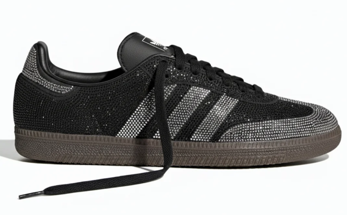 adidas Samba OG Women's Rhinestone Sneakers – Black/Silver