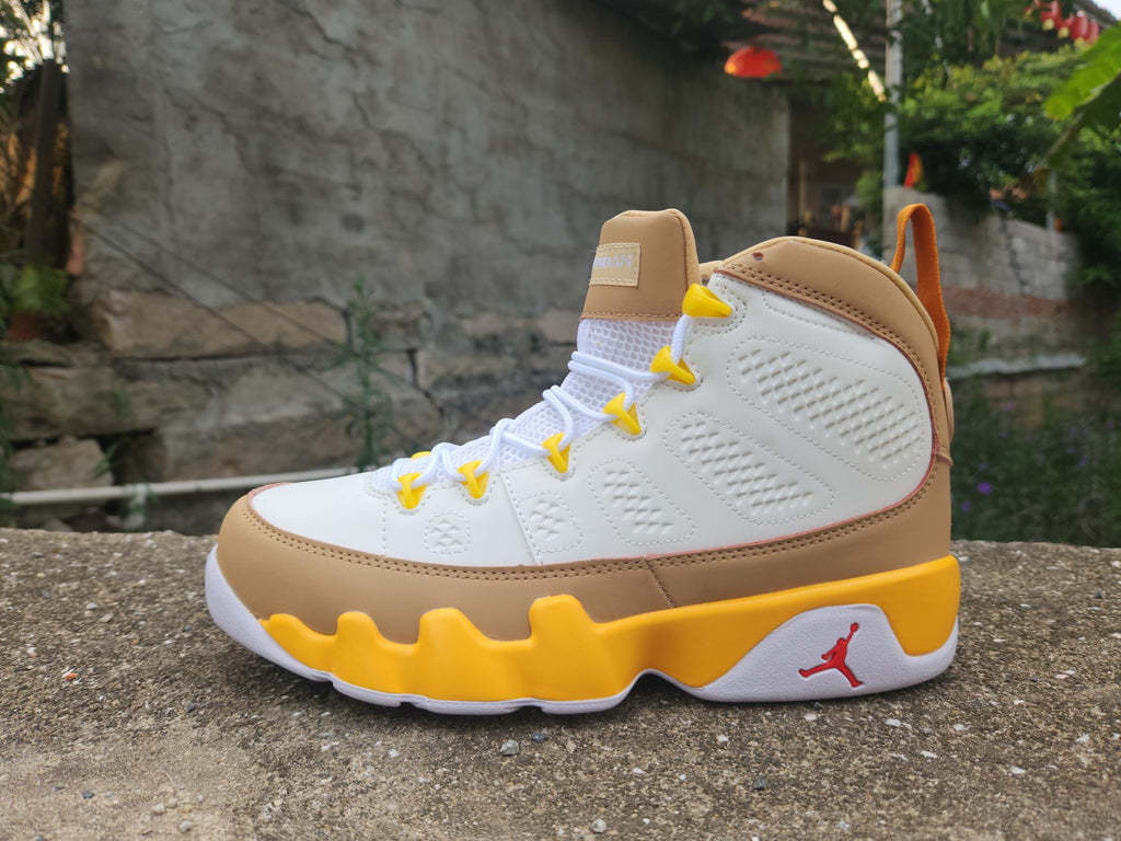 Air Jordan 9 White Tan Yellow