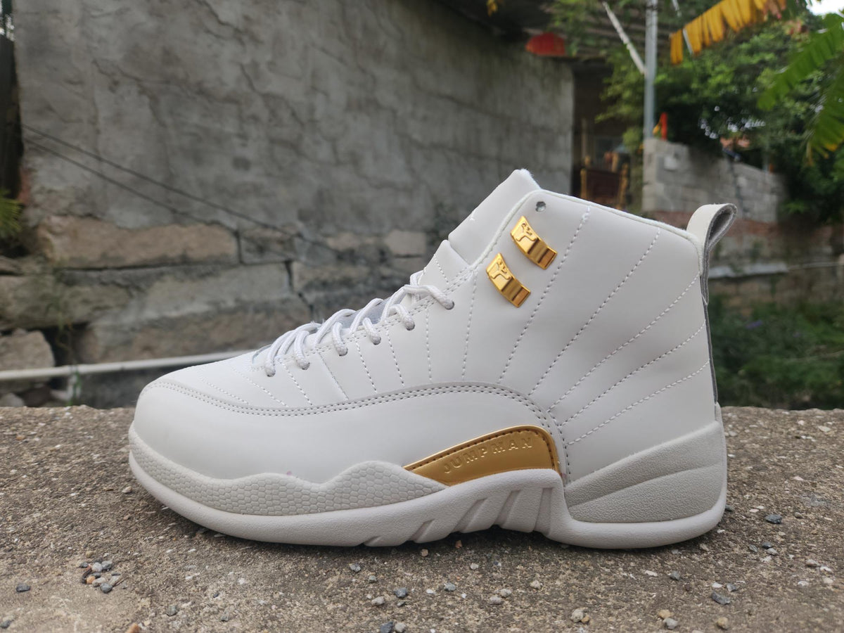 Air Jordan 12 Grey High-Top Sneakers