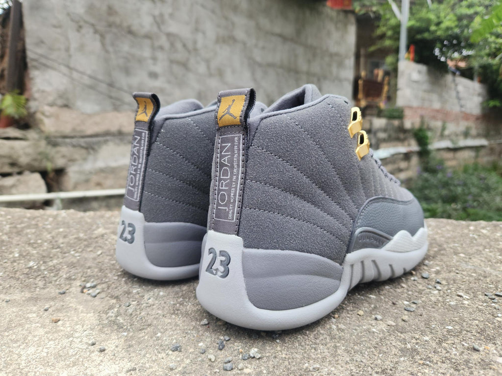Air Jordan 12 Grey High-Top Sneakers