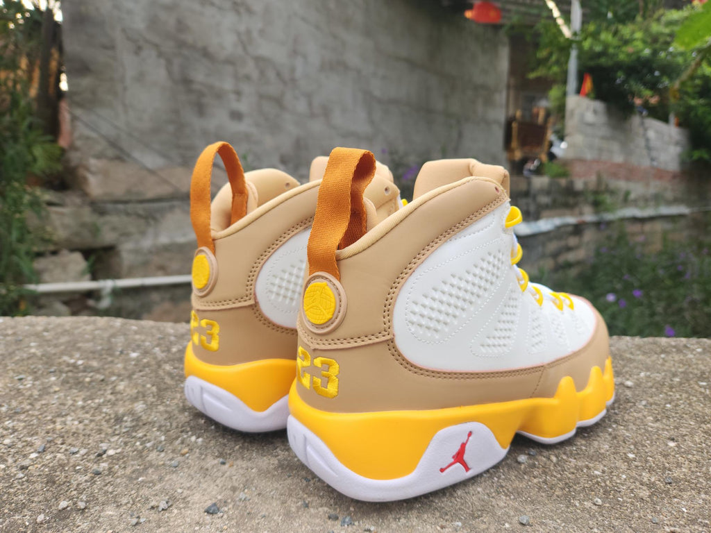 Air Jordan 9 White Tan Yellow