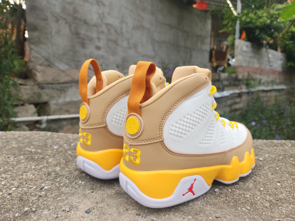 Air Jordan 9 White Tan Yellow