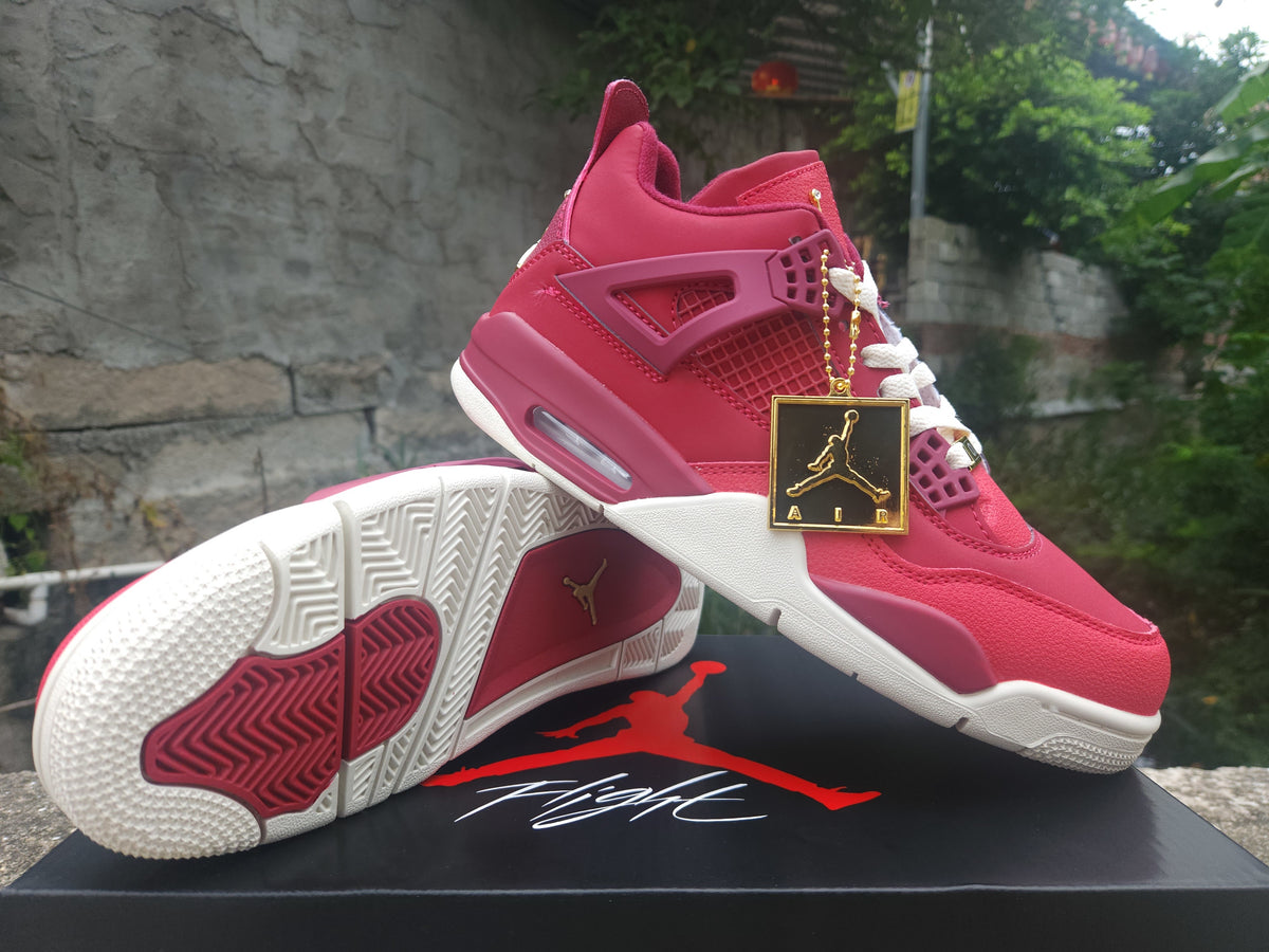 Air Jordan 4 Retro Sneakers – Black & Pink