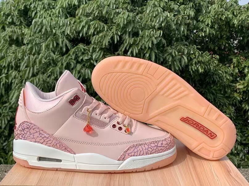 Air Jordan 3 Retro Pink Sneakers (Regular Batch)