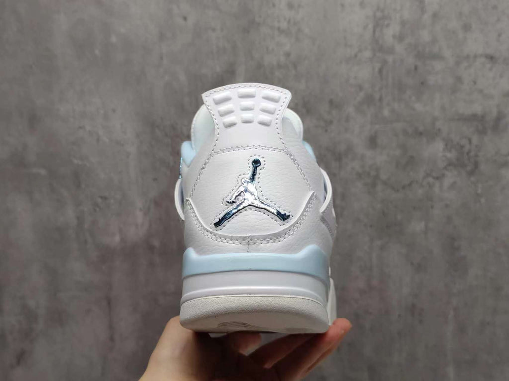 Air Jordan 4 White & Light Blue Sneakers