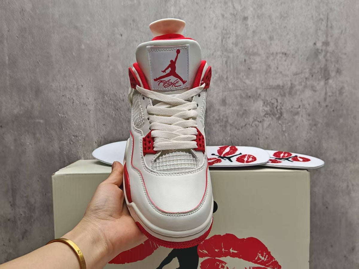 Air Jordan 4 Retro Valentine's Day – White & Sierra Red