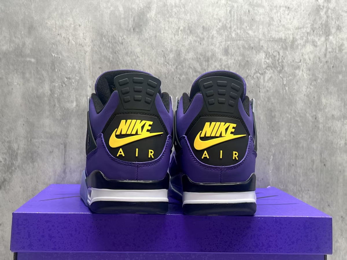 Air Jordan 4 Retro Purple & Yellow Sneakers