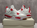 Air Jordan 4 Retro Ruby – White & Red Sneakers
